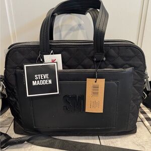 Steve Madden Black Tote with Modern Design